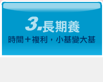 3.長期養 時間+複利，小基變大基