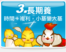 3.長期養 時間+複利，小基變大基
